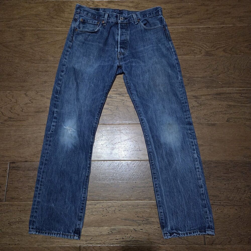 Levi’s 501 XX Original Fit Mens Blue Medium Wash Button Fly Jeans 32x30
